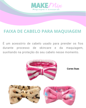 Faixa de cabelo para maquiagem